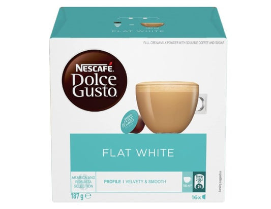 NESCAFÉ DOLCE GUSTO Flat White Coffee Capsules Box of 16 Servings