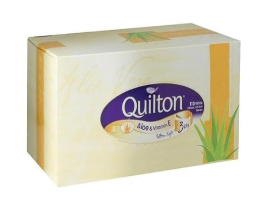 Quilton 3-Ply Extra Thick Hypo Allergenic Facial Tissues (110-Piece Set)