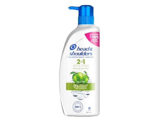 Head and Shoulders Apple Fresh 2in1 Shampoo + Conditioner, 750 ml