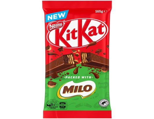 KitKat Packed with Milo Milk Chocolate Block 165g - 2 Pack