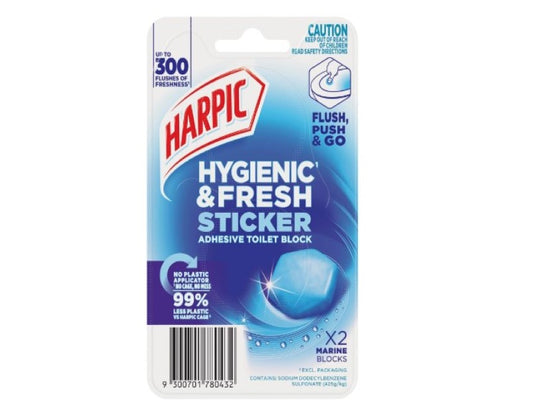 Harpic Hygienic & Fresh Sticker Marine Toilet Block (Pack of 2)