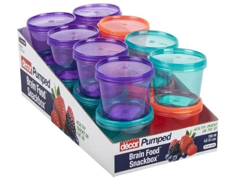 Decor Snack Box Round 150 ml Capacity, Assorted