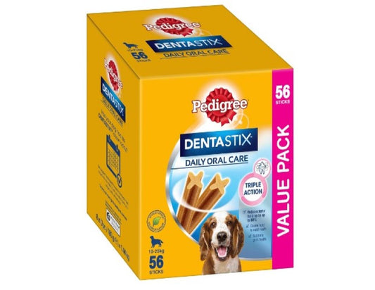 PEDIGREE DentaStix Medium Dental Dog Treats Daily Oral Care 56 Sticks Value Pack