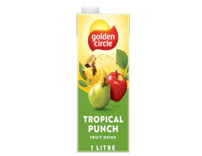 Golden Circle Tropical Punch Fruit Drink Flavoured Tetra Drink Carton Pear, Apple, Pineapple, Orange, Peach Pure, Flavours or Preservatives 1L