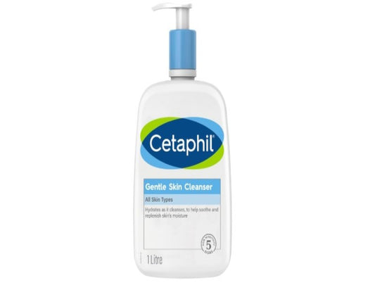 Cetaphil Gentle Skin Cleanser 1000ml, Face & Body, Suitable for All Skin Types, pH balanced, Dermatologically Tested.