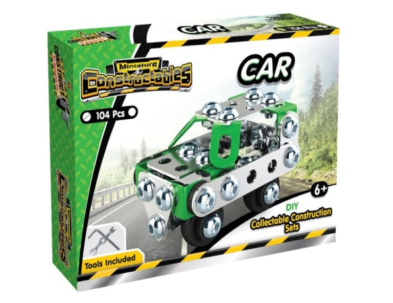 CONSTRUCT IT Miniature Constructables Car, Building Set, STEM Toys for 6+ Year Old, Build Your Own Car