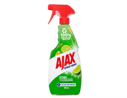 Ajax Spray n' Wipe Multi-Purpose Kitchen Cleaner Trigger, 500mL, Baking Soda and Citrus Surface Spray