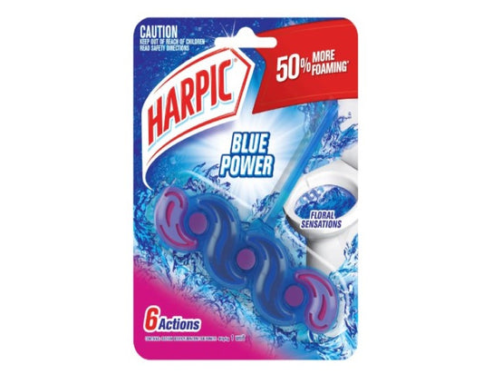 Harpic Blue Power Toilet Block Cleaner, Floral Sensations (Pack of 1)