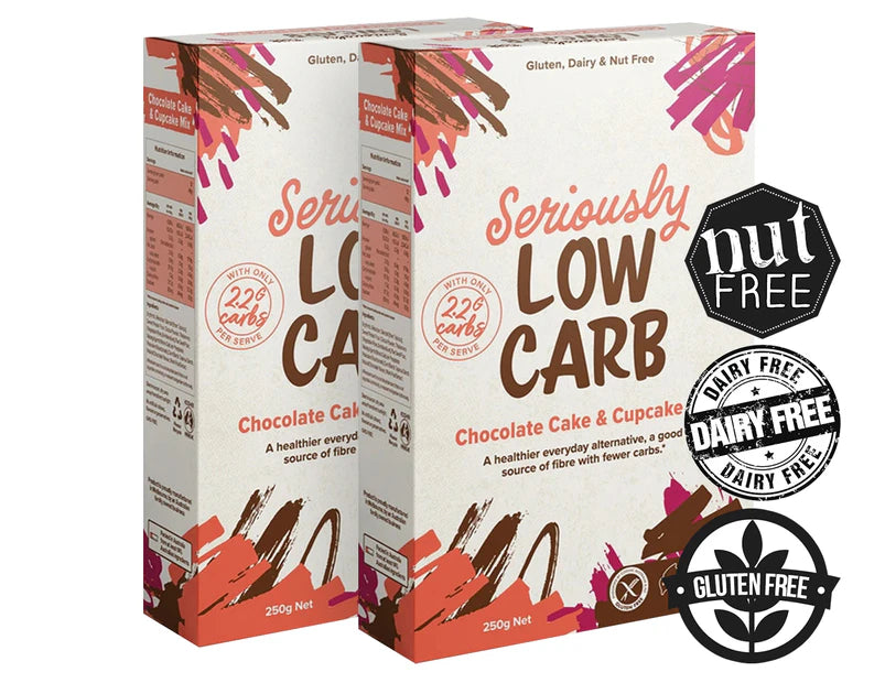 Well & Good Seriously Low Carb Cake & Cupcake Mix Chocolate 250g - 2 Pack