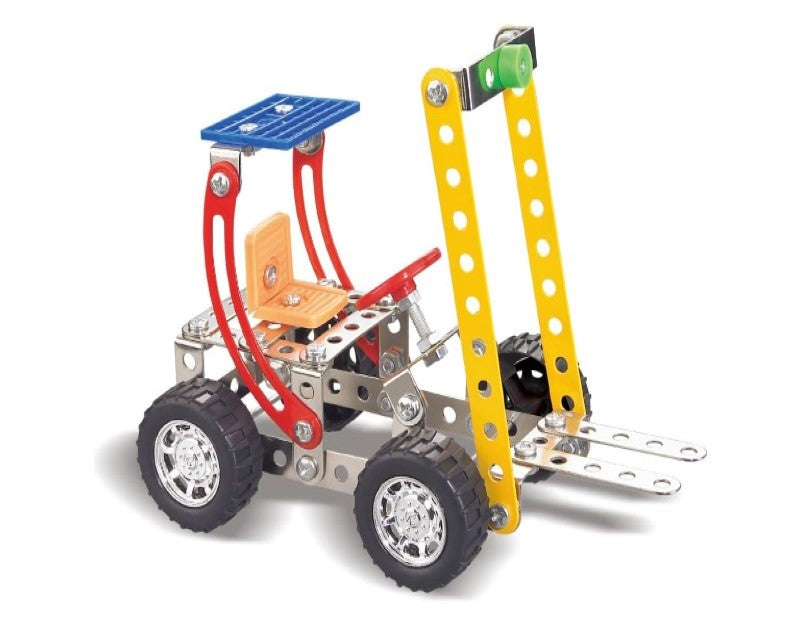 Construct IT Fork Lift - 99 Piece Forklift Construction Kit - STEM Toys for 8+ Year Olds - Build Your Own Metal Fork Lift - STEM for Kids Ages 8-12