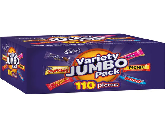 Cadbury Variety Jumbo Chocolate Box 110 pieces 1.56kg