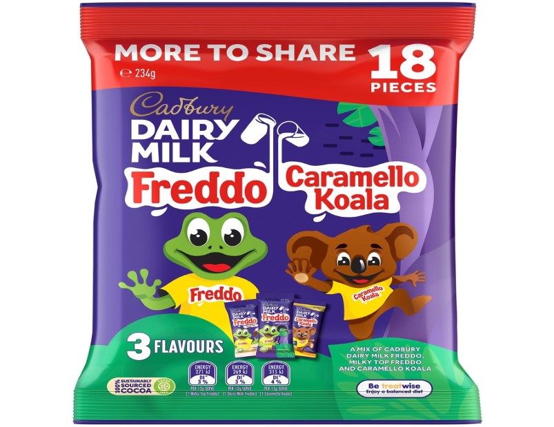 Cadbury Dairy Milk Freddo & Caramello Large Chocolate Sharepack 234g - 3 pacl