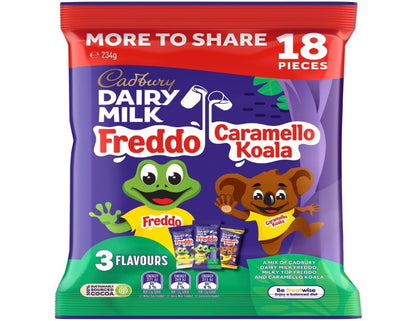 Cadbury Dairy Milk Freddo & Caramello Large Chocolate Sharepack 234g - 3 pacl