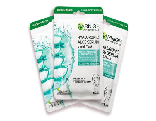 Garnier Hydra Bomb Hyaluronic Aloe Vera Serum Sheet Mask 3 Pack