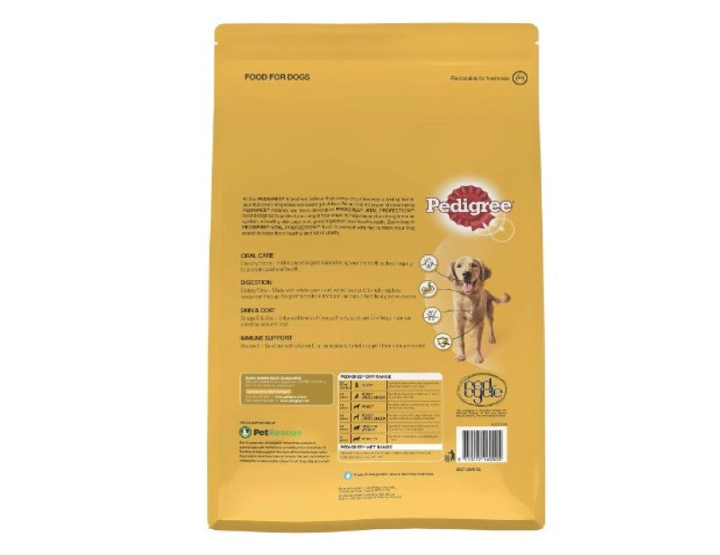 PEDIGREE Adult Dry Dog Food With Mince & Vegetables 3kg Bag, 4 Pack