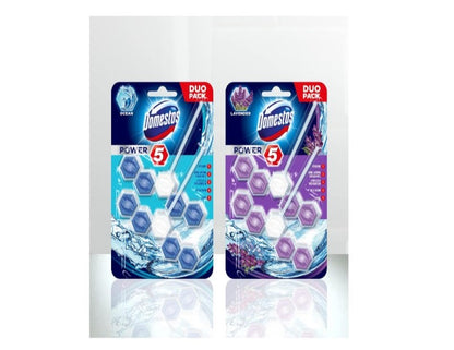 Domestos 3-in-1 Ocean Power-5 Rim Block Toilet Cleaner 55 g (Pack of 2)