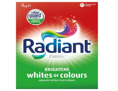 Radiant Washing Powder Laundry Detergent for Whites or Colours, 4kg