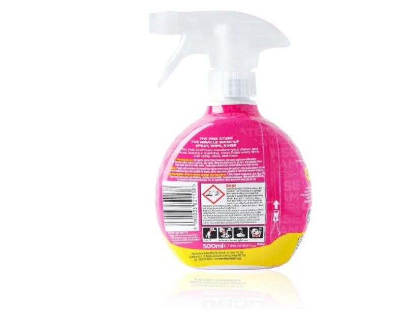 The Pink Stuff Miracle Wash Up Spray - Vegan Friendly Dish Washing Spray for Sparkling Clean Dishes and Surfaces