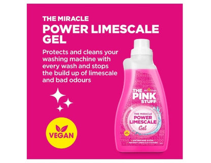 The Pink Stuff Miracle Power Limescale Gel (1L) - Prevent Limescale and Odours in Your Washing Machine