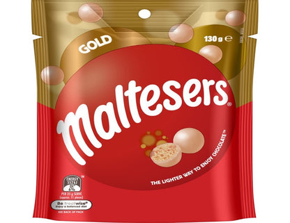 Maltesers Gold Chocolate Snack & Share Bag 130g - 2 Pack