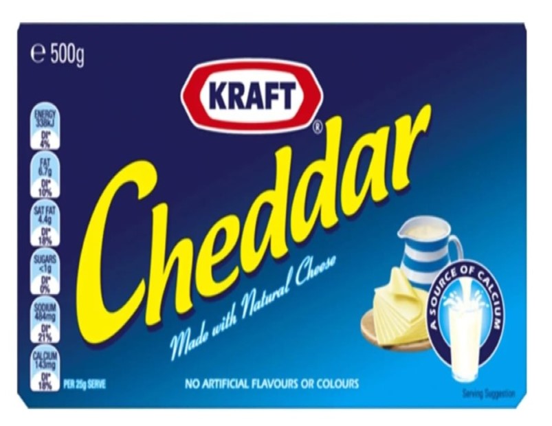 Kraft Cheddar Block Cheese 500 g