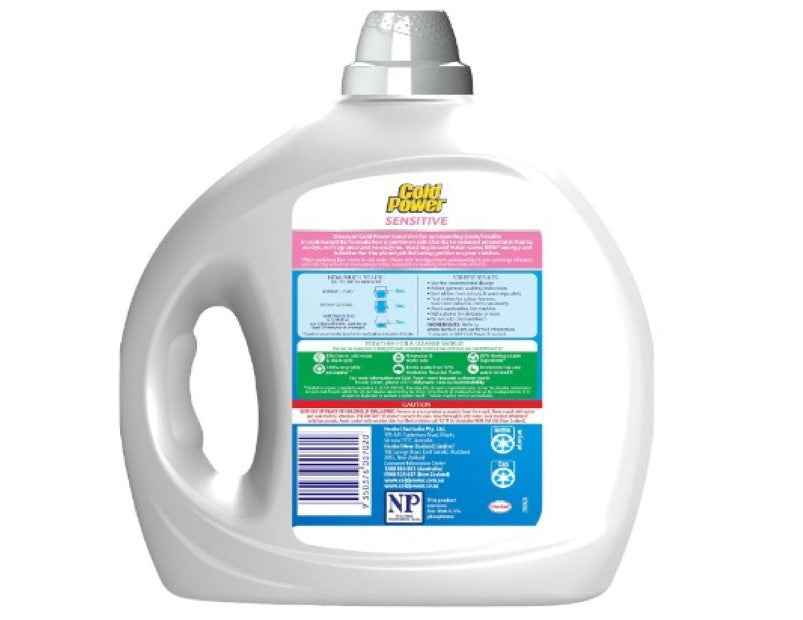 Cold Power Sensitive Liquid Laundry Detergent, 4 Liter