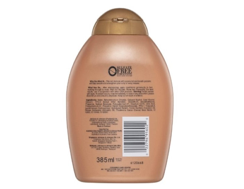 Ogx Ever Straightening + Smoothing and Shine Brazilian Keratin Therapy Conditioner For Frizzy Hair 385mL