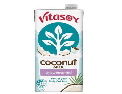 Vitasoy UHT Unsweetened Coconut Milk, 1 Litre - 12 Pack