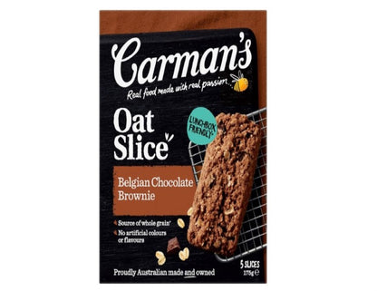 Carman's Belgian Chocolate Brownie Oat Slice 175 g