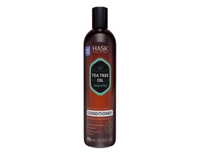 HASK Tea Tree Oil Conditioner for all hair types, colour safe, paraben-free - 1 355mL Bottle