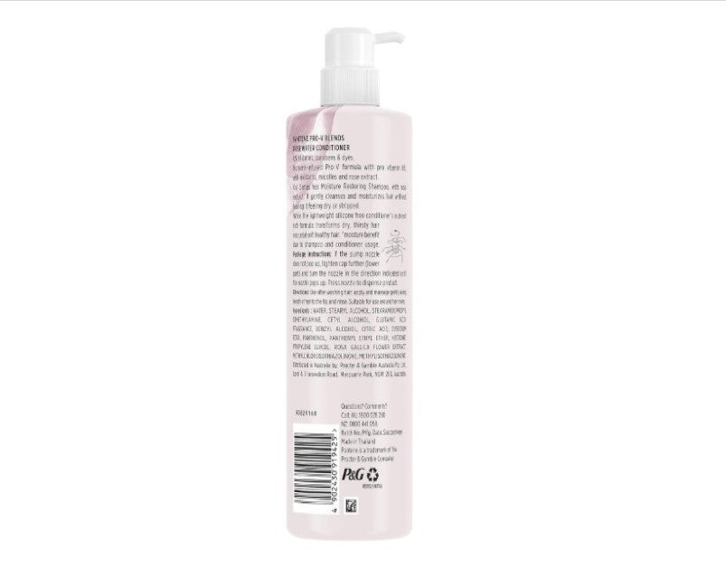 Pantene Pro-V Blends Micellar Rosewater Moisturising Conditioner, Restoring Moisture For Dry Hair 530ml