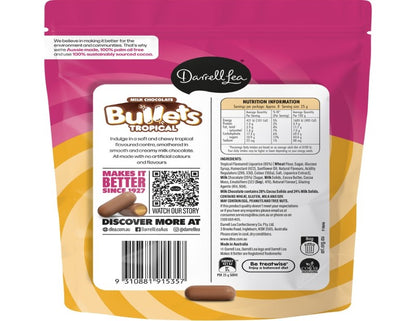 Darrell Lea Milk Chocolate Bullets Tropical 200g - 2 Pack