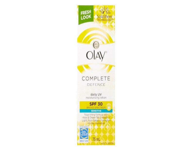 Olay Complete Defence Daily UV Moisturising Lotion Sensitive SPF30, 75ml