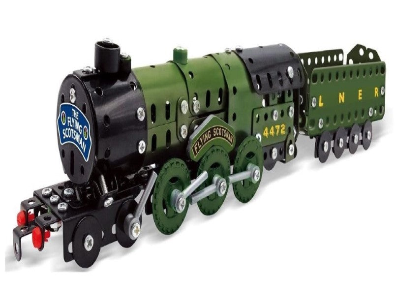 Construct IT Flying Scotsman Train - 340 Piece Construction Kit - STEM Toys for 8+ Year Olds - Build Your Own Metal Flying Scotsman Train