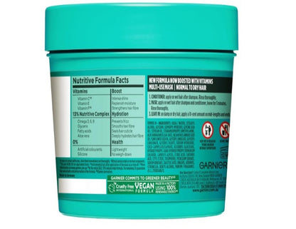 Garnier Fructis, 3-in-1 Hair Mask, Hydrating & Increases Shine, Hair Food Aloe Vera, 390ml