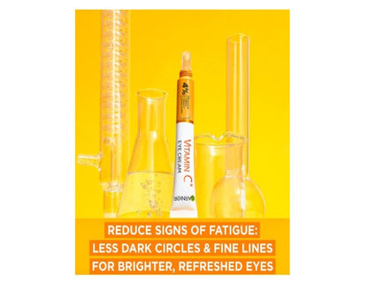 Garnier Vitamin C Eye Cream for Dark Circles, 4% Vitamin C, Niacinamide, Banana Powder, Caffeine,  Under Eue Bags And Puffiness, 15ml