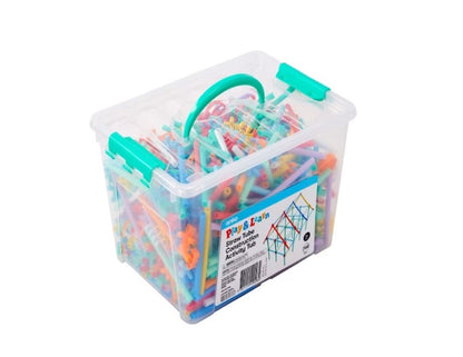 700 Piece Play and Learn Straw Tube Construction Activity Tub