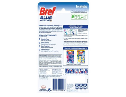 Bref Blue Active Eucalyptus, Rim Block Toilet Cleaner, 2x50g, 100 grams