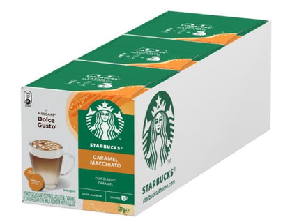 Starbucks Nescafe Dolce Gusto Blonde Caramel Macchiato 12 Coffee Pods - 3 Pack