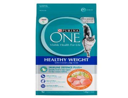 PURINA ONE Adult Dry Cat Food Healthy Weight Chicken 1.4kg