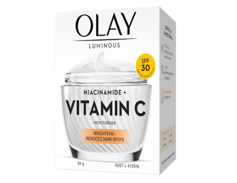 Olay Luminous Niacinamide + Vitamin C SPF 30 Brightening Moisturiser, 50 g