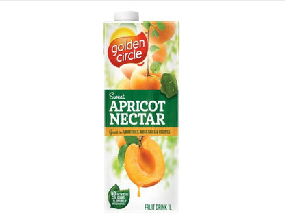 Golden Circle Apricot Nectar Fruit Drink Flavoured Tetra Drink Carton No Artificial Colours, Flavours or Preservatives 1L