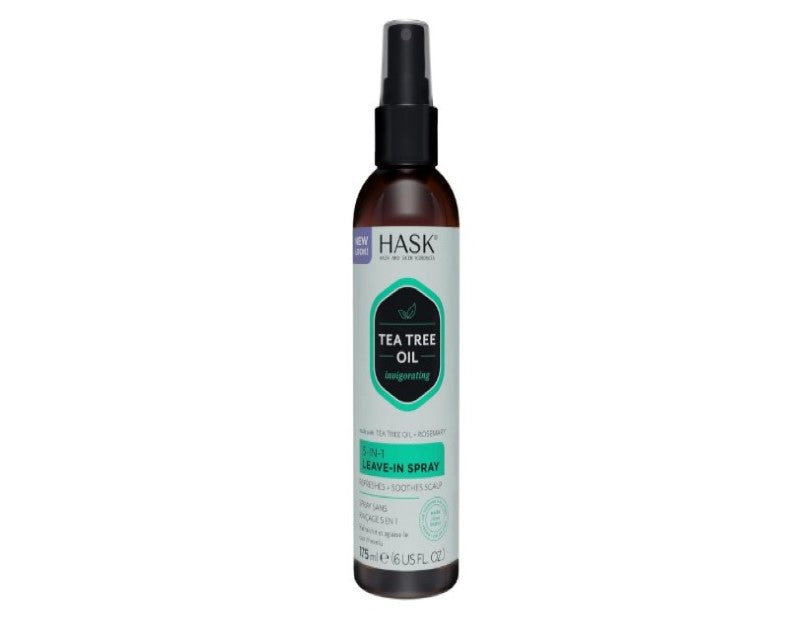 HASK Tea Tree Oil 5-in-1 Leave-In Conditioner Soothing and Restoring for all hair types, paraben-free - 1 175 mL Bottle