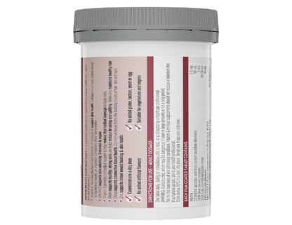 Swisse Beauty Hair Skin Nails+ - Supports Collagen Formation & Reduces Nail Splitting - 100 Tablets