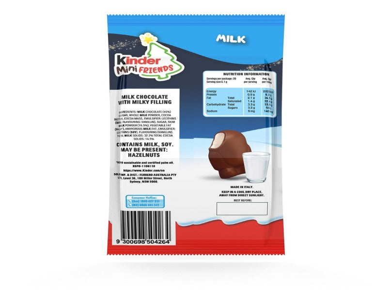 Kinder Mini Friends Milk Chocolate 128g - 2 Pack