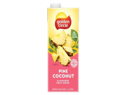 Golden Circle Pineapple and Coconut Fruit Drink Flavoured Tetra Drink Carton No Artificial Colours, Flavours or Preservatives 1L