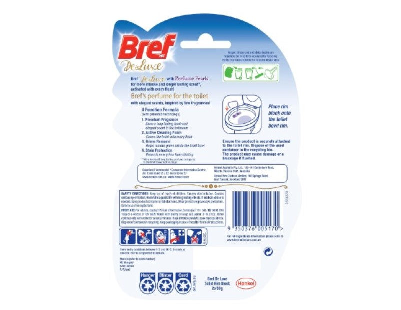 Bref Deluxe Magic Moonflower Rim Block Toilet Cleaner, 50 g (Pack of 2)