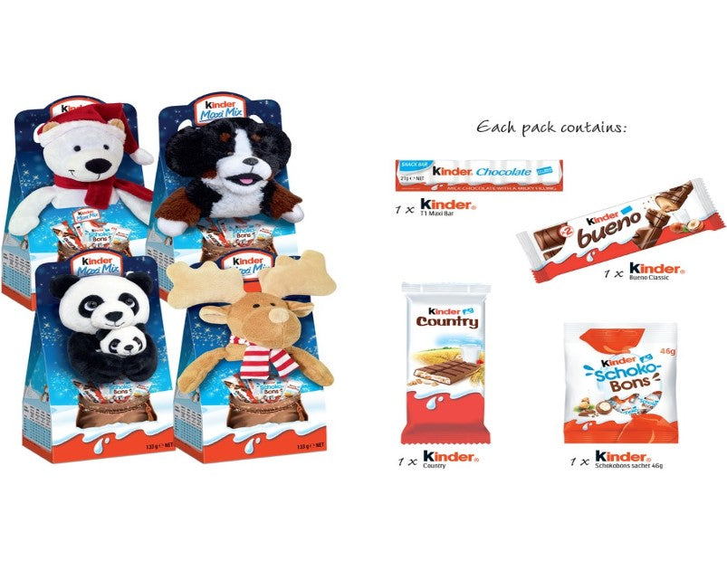 Kinder Chocolate Plush Toy Pack 133g - Assorted