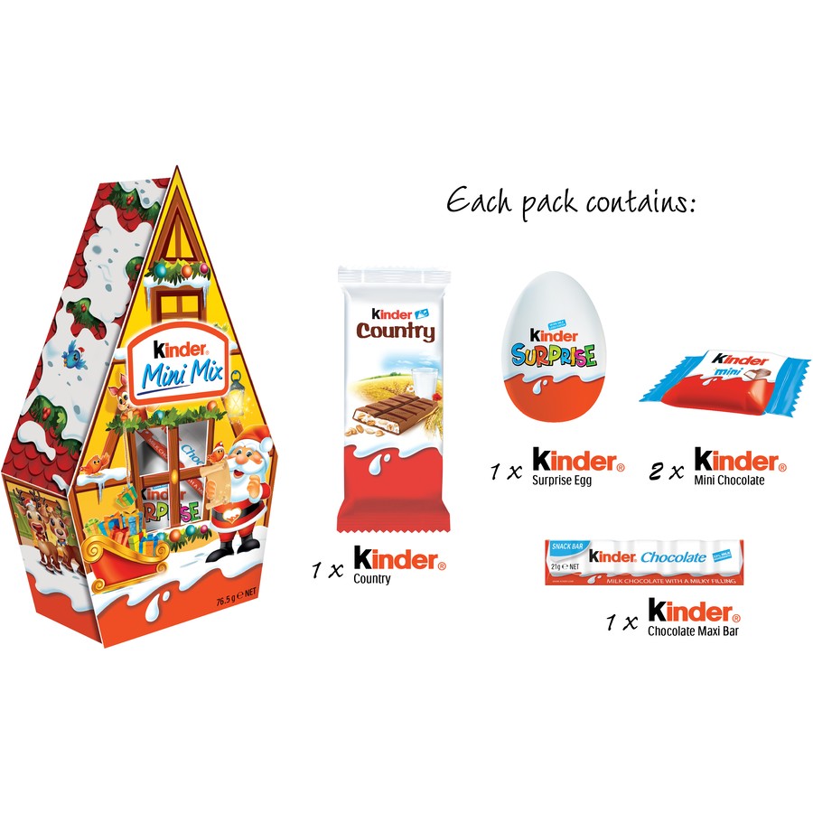 Kinder Mini Mix Christmas Box 76g - Assorted