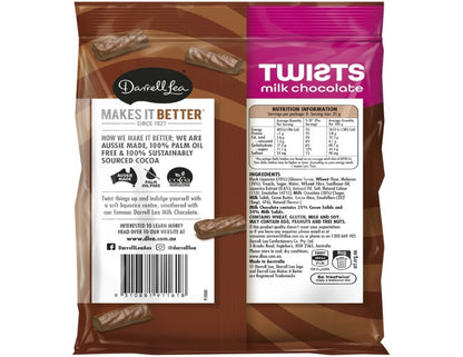 Darrell Lea Milk Chocolate Coated Twists 200g - 2 Pack